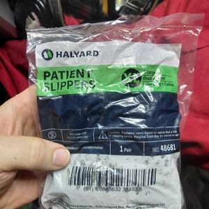 Halyardhealth Patient Slippers XL 1 Pair Light Grey- Cotton